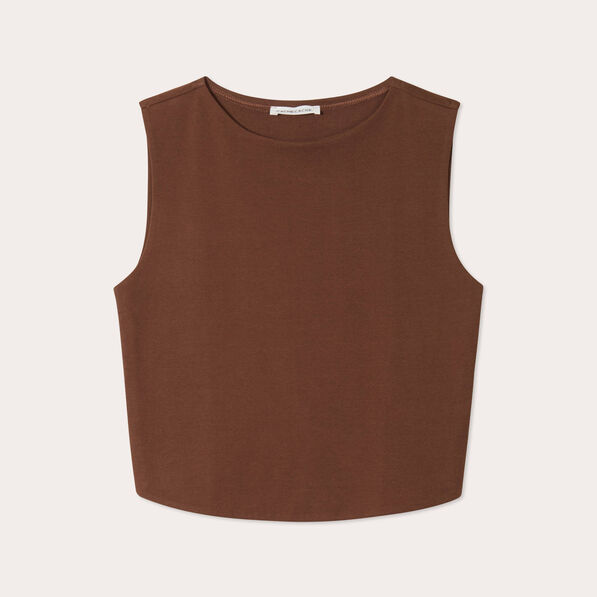 debardeur cropped marron femme Débardeur cropped marron femme