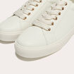 Baskets à lacets blanc femme
