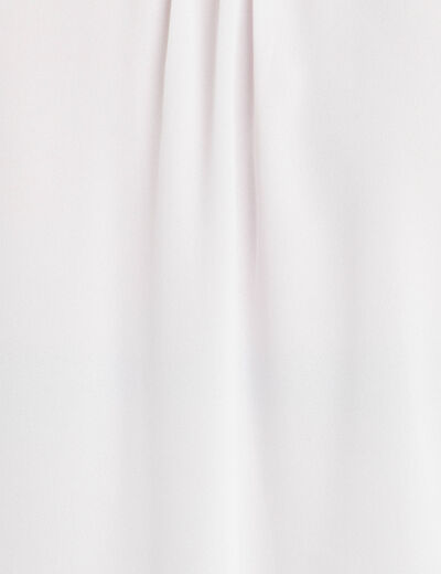 Chemise avec cravate ecru femme