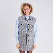 Veste droite sans manches beige femme