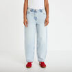 Jean barrel cropped taille standard denim bleach femme