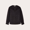 Blouse manches longues noir femme