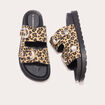 Sandales crantées marron femme