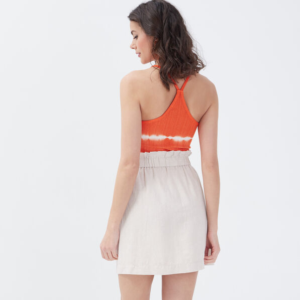 debardeur bretelles fines orange femme Débardeur bretelles fines orange femme