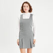 Robe évasée encolure carrée blanc femme