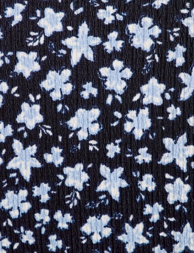 Blouse noeud et volants noir femme