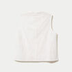 Chemise droite sans manches &agrave; relief ecru femme