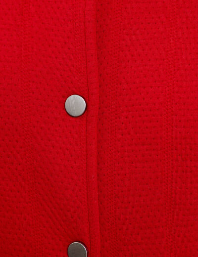 Veste manches longues rouge femme