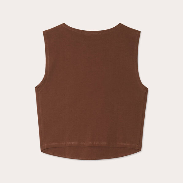 debardeur cropped marron femme Débardeur cropped marron femme