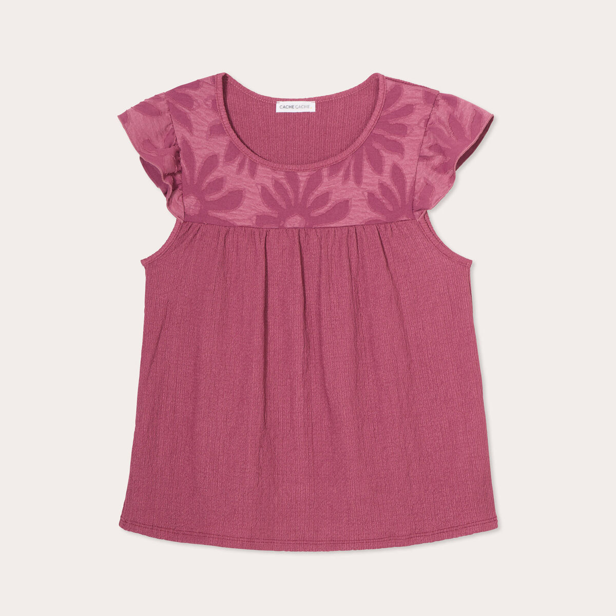 Blouse sans manches prune femme