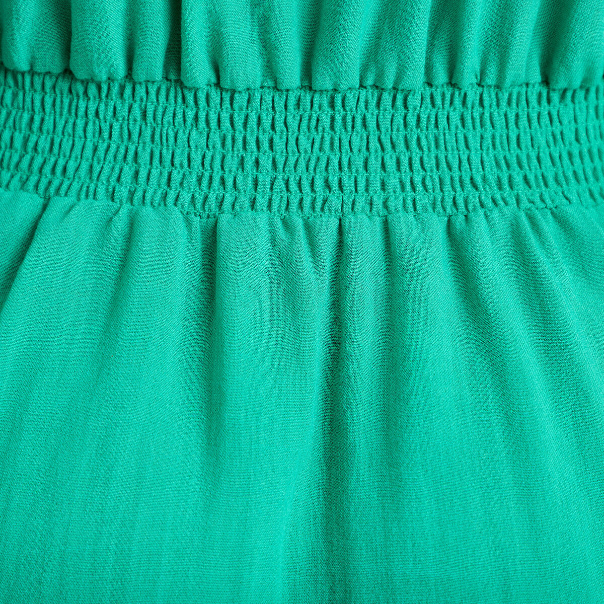 Robe &eacute;vas&eacute;e 3/4 col v bretelles vert femme
