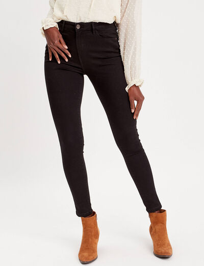 Jeans skinny taille standard noir femme