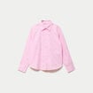 Chemise droite col am&eacute;ricain strass rose femme