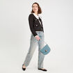 Blouse col claudine ecru femme