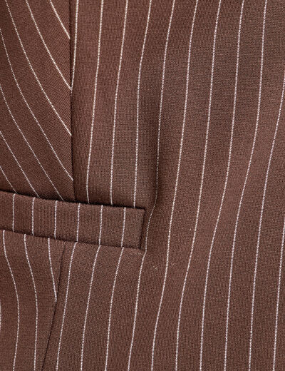 Veston sans manches marron chocolat femme