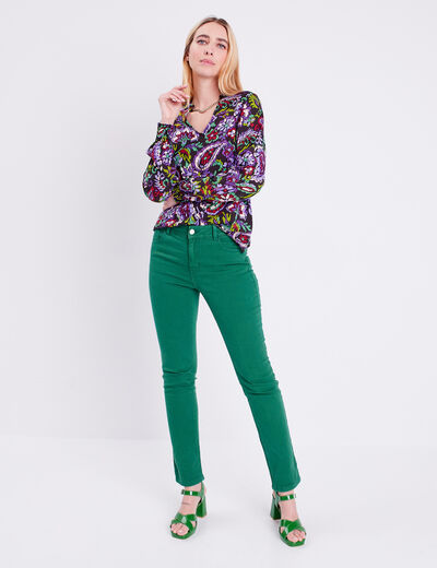 Blouse manches longues noir femme