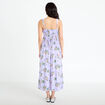 Robe longue &eacute;vas&eacute;e col coeur Bridgerton violet clair femme