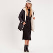 Parka réversible à capuche noir femme