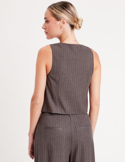 Veston sans manches gris femme