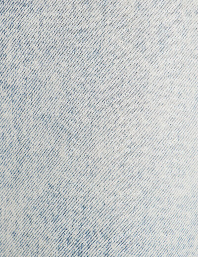 Bermuda large en jean denim bleach femme
