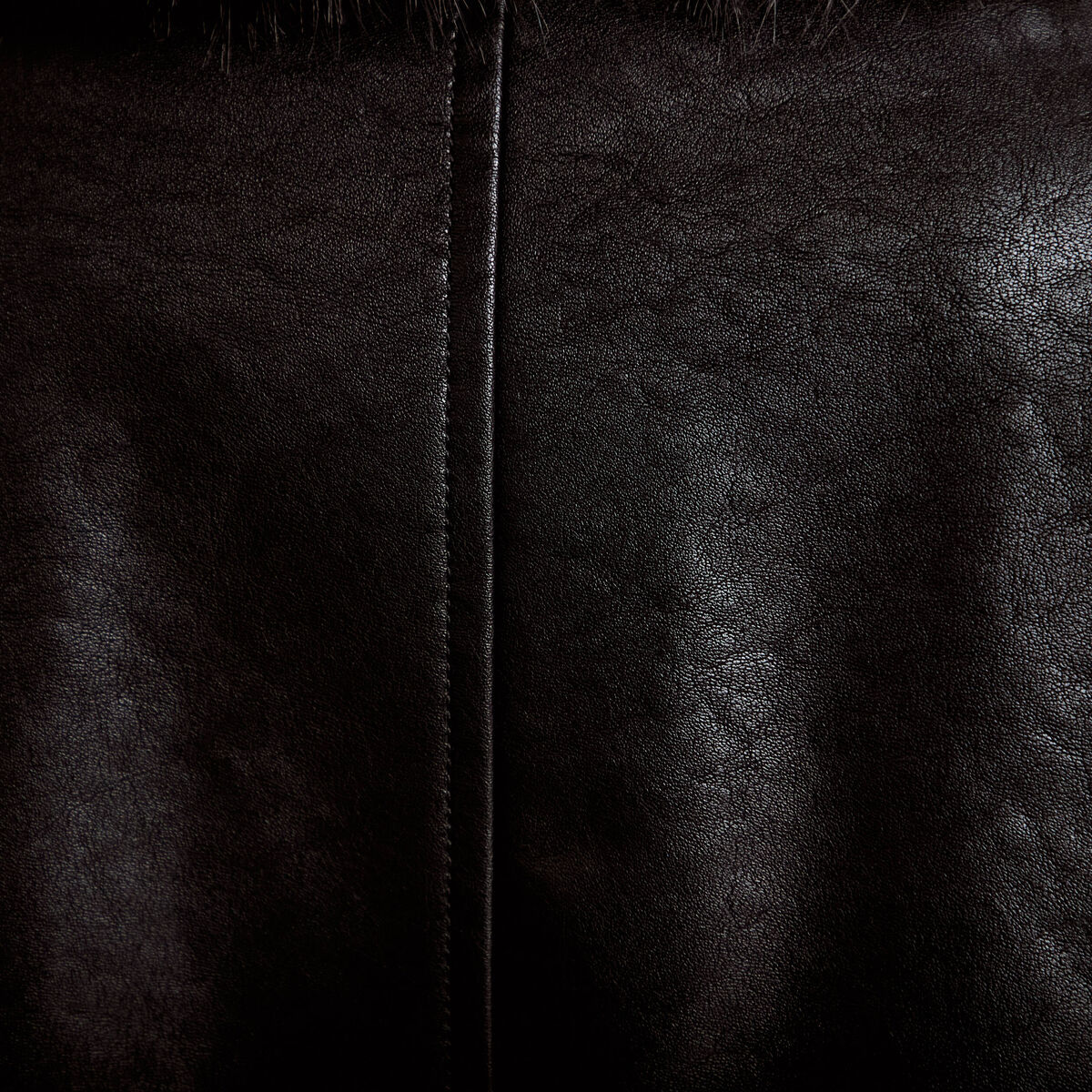 Veste droite similicuir col tailleur noir femme