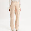 Pantalon large cargo sable femme