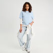 T-shirt manches courtes bleu ciel femme