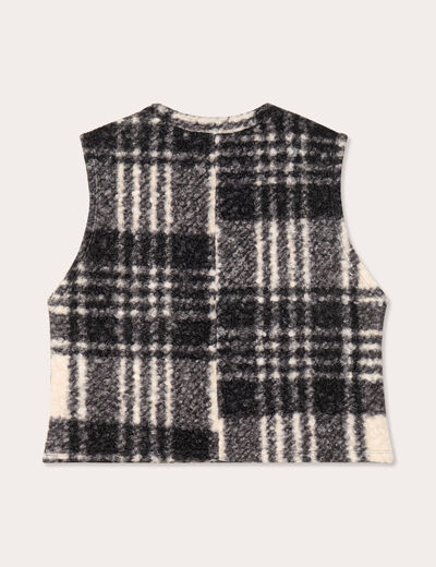 Pull sans manches noir femme