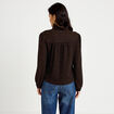 Blouse manches longues marron femme