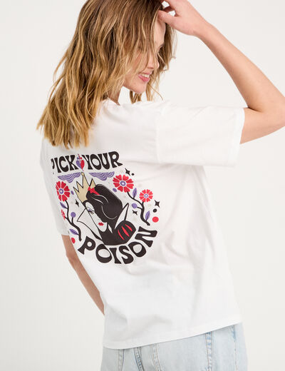 T-shirt manches courtes Disney blanc femme