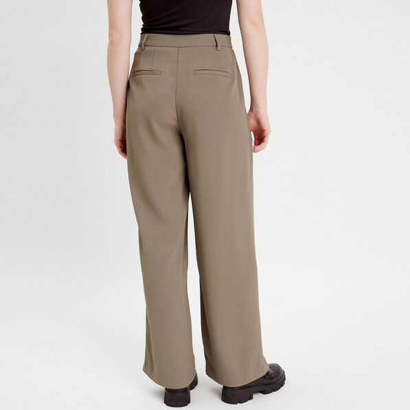 pantalon large a pinces vert kaki femme Pantalon large à pinces vert kaki femme