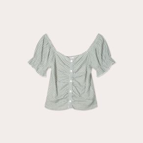 blouse manches courtes vert kaki femme Blouse manches courtes vert kaki femme