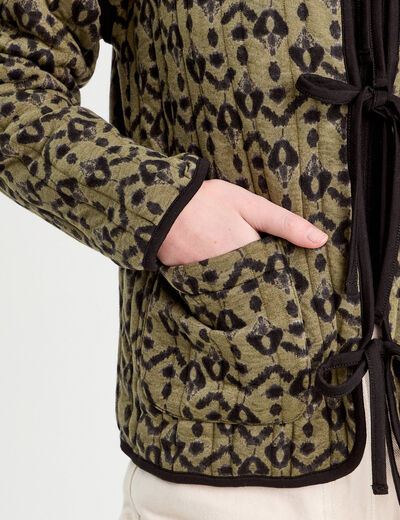 Veste matelassée vert femme