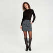 Jupe trap&egrave;ze noir femme