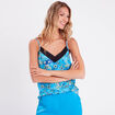Débardeur avec dentelle bleu clair femme