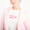 Veste blazer cintr&eacute;e rose clair femme