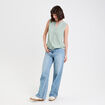 Blouse sans manches vert olive femme