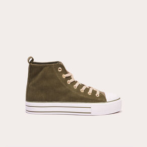 baskets montantes compensees vert kaki femme Baskets montantes compensées vert kaki femme