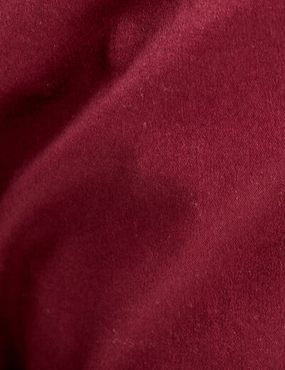 Pantalon chino 7/8ème bordeaux femme
