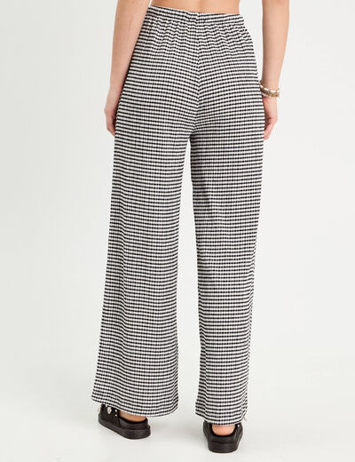 Pantalon large fluide noir femme