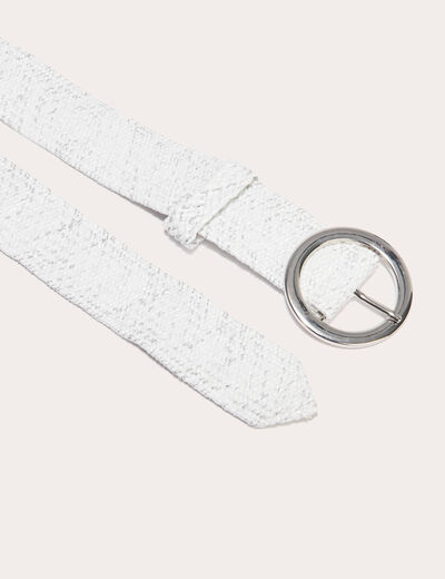 Ceinture élastiquée ecru femme