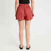 Short regular contenant du lin vieux rose femme
