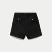 Short en tweed noir femme