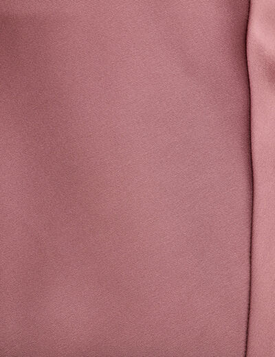 Jupe longue trapèze satin vieux rose femme