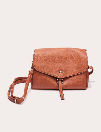 Sac à rabats camel femme