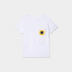 T-shirt poche crochet blanc femme