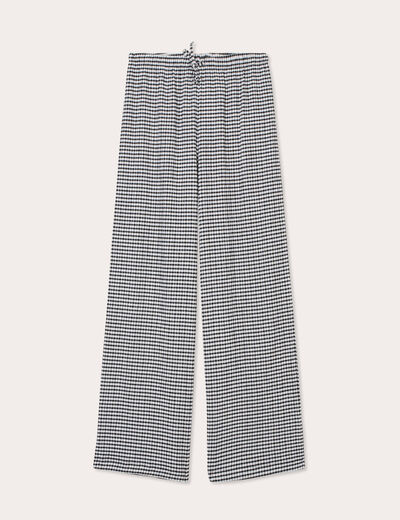 Pantalon large fluide noir femme