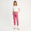 Pantalon chino 7/8ème vieux rose femme