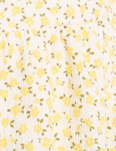 Blouse nouée manches longues blanc femme