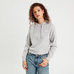 Sweat à capuche gris clair femme